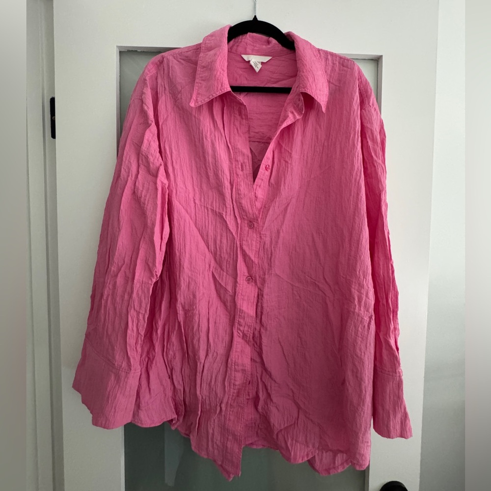 Crinkled Chiffon Shirt